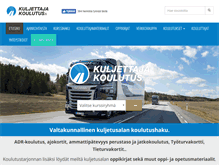 Tablet Screenshot of kuljettajakoulutus.fi